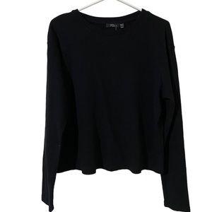 RDI Women's Pull Over Black Long Sleeve Sweatshirt Crew Neck Size L